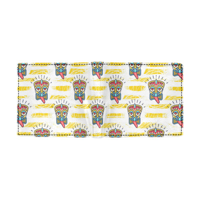 Tiki Smile Mask Print Pattern Men's ID Card Wallet