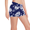 Cherry Blossom Pattern Print Design CB01 Yoga Shorts