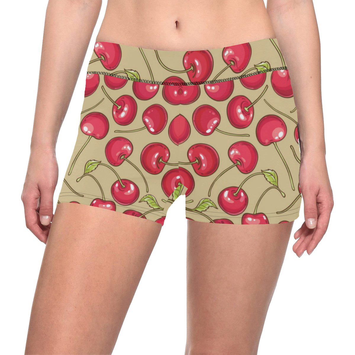 Cherry Pattern Print Design CH05 Yoga Shorts