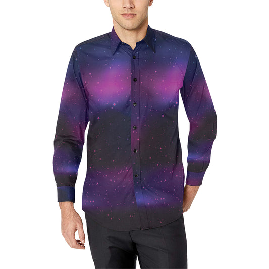 Night sky Pattern Print Design A04 Men's Long Sleeve Shirt