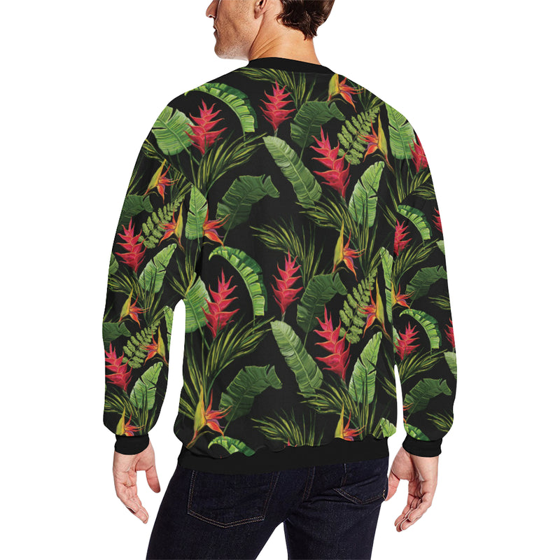 Bird Of Paradise Pattern Print Design BOP010 Men Long Sleeve Sweatshirt