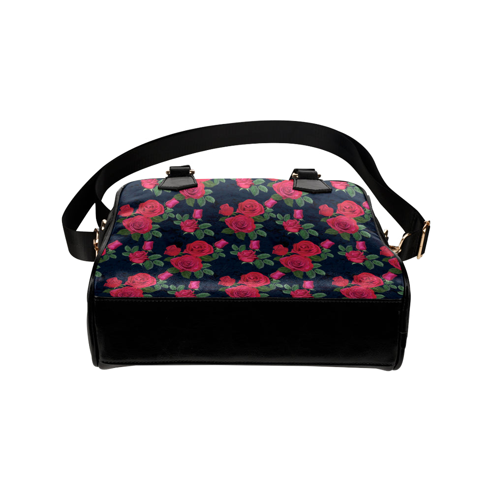 Rose Pattern Print Design A04 Shoulder Handbag