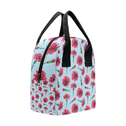 Carnations Pattern Print Design CN01 Insulated Lunch Bag
