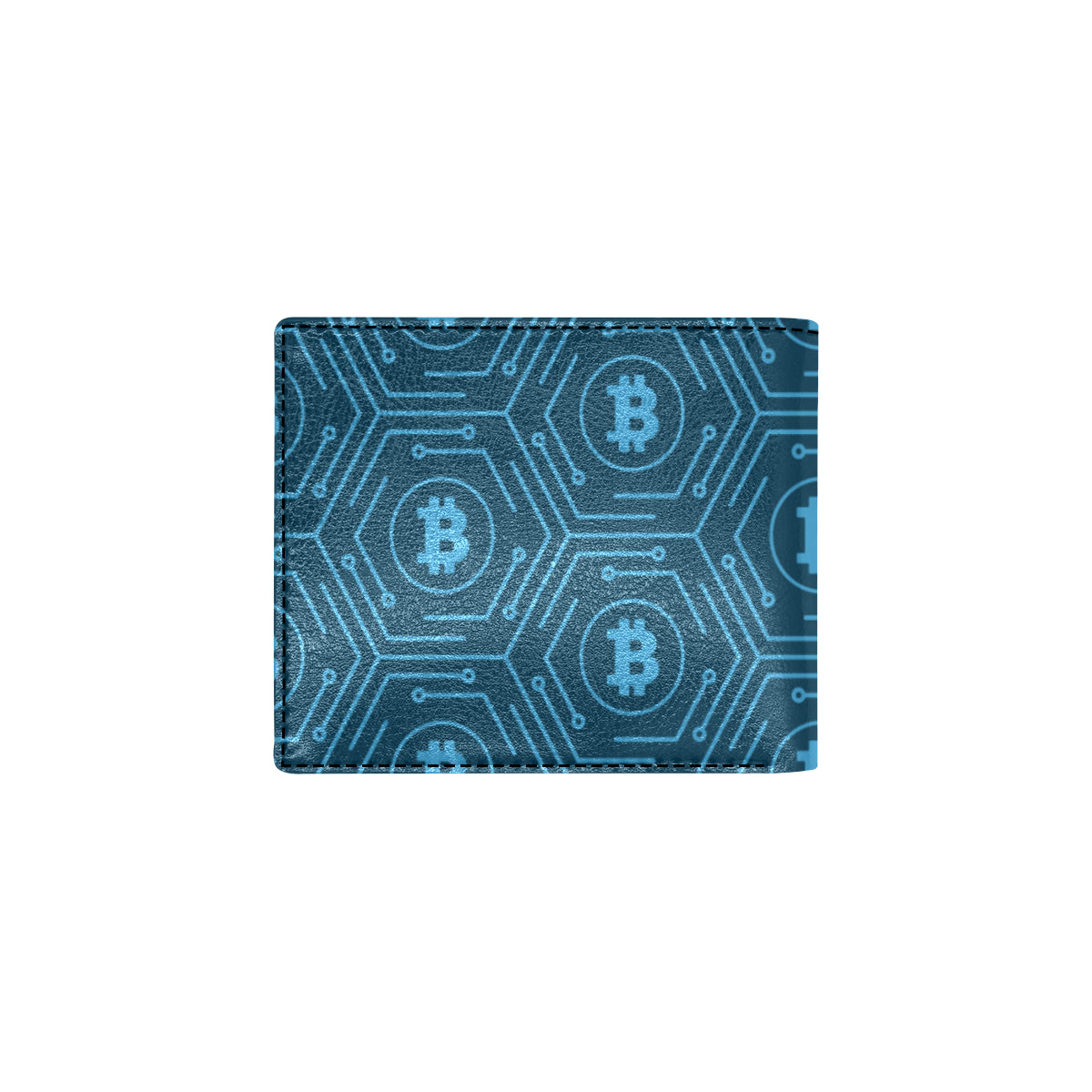 Cryptocurrency Pattern Print Design 04 Men's ID Card Wallet