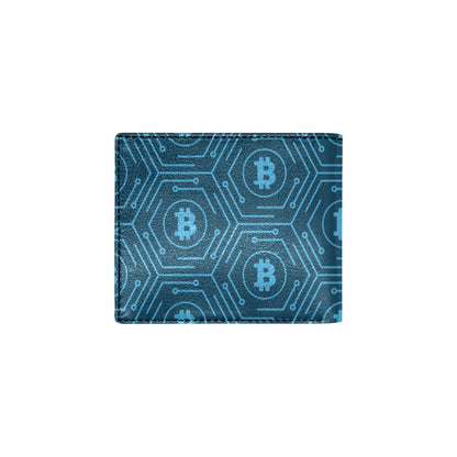Cryptocurrency Pattern Print Design 04 Men's ID Card Wallet