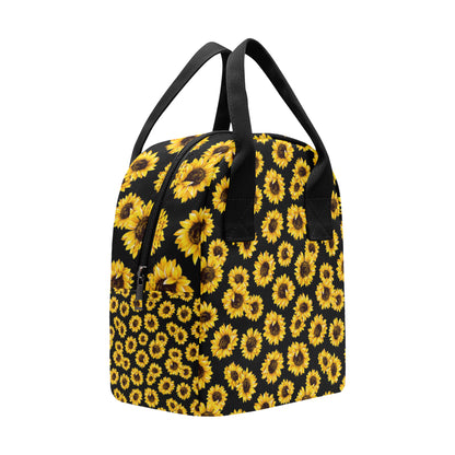 Sunflower Pattern Print Design SF05 Insulated Lunch Bag