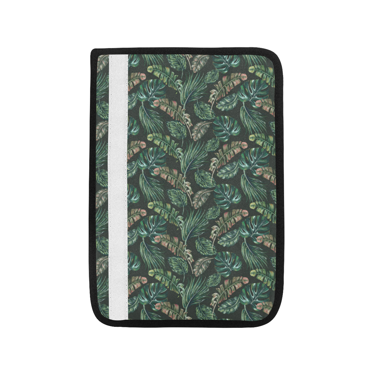 Banana Leaf Pattern Print Design 05 Car Seat Belt Cover