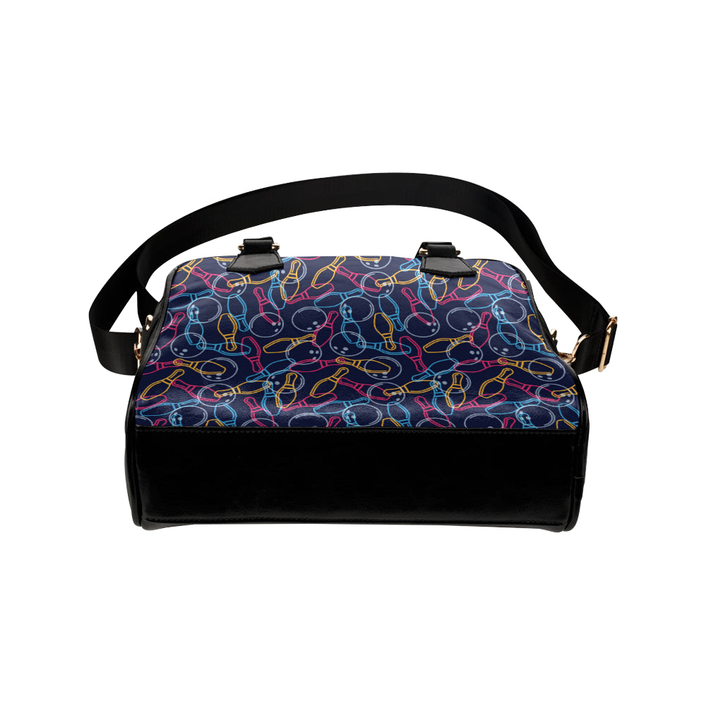Bowling Pattern Print Design 07 Shoulder Handbag