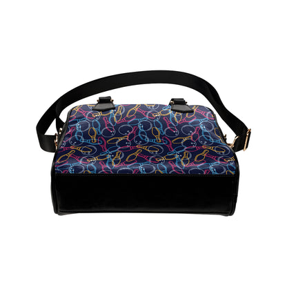 Bowling Pattern Print Design 07 Shoulder Handbag