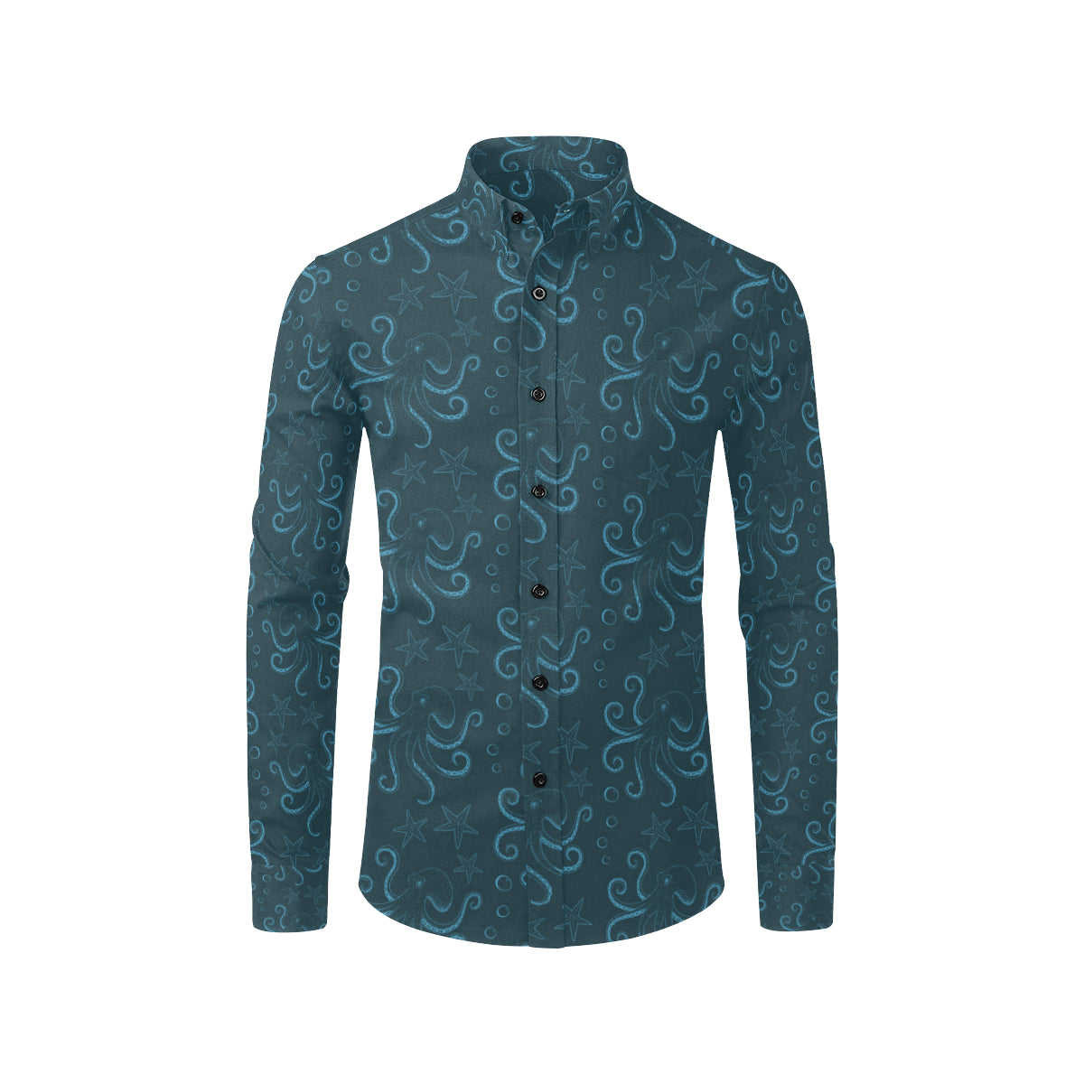 Octopus Pattern Print Design A05 Men's Long Sleeve Shirt