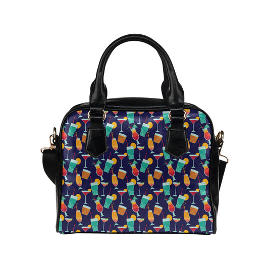 Cocktail Pattern Print Design 06 Shoulder Handbag
