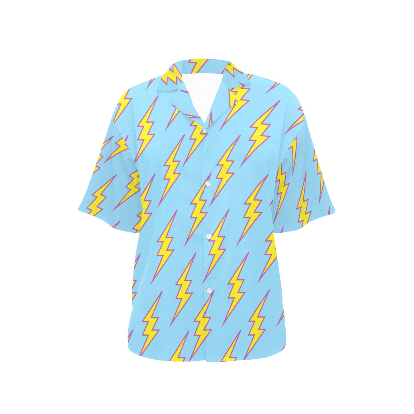 Lightning Thunder Pattern Print Design 02 Women's Hawaiian Shirt