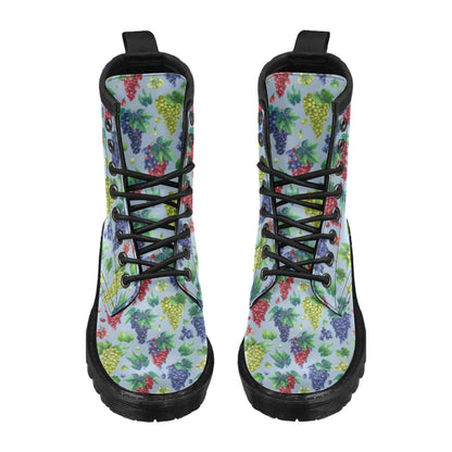 Grape Pattern Print Design GP06 Women's Boots