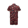 Cheetah Red Print Pattern Men's Romper