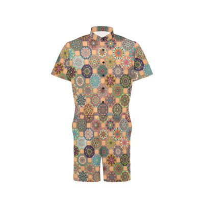 Boho Pattern Print Design 07 Men's Romper