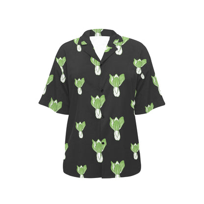 Kale Pattern Print Design 02 Women's Hawaiian Shirt