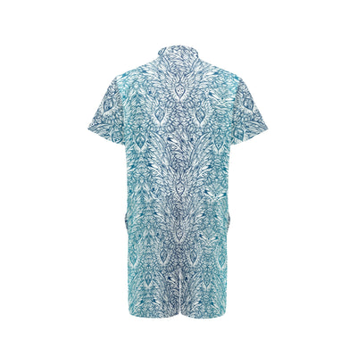 Angel Wings Boho Design Themed Print Men's Romper