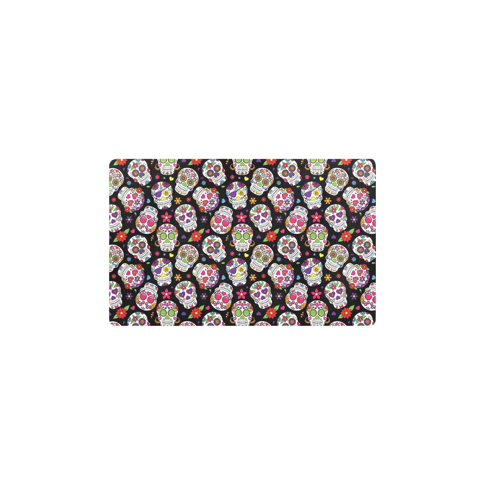 Sugar Skull Print Design LKS302 Kitchen Mat