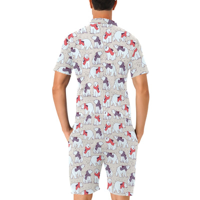 Polar Bear Pattern Print Design PB04 Men's Romper