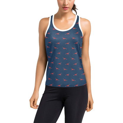 Shrimp Print Design LKS305 Women's Racerback Tank Top