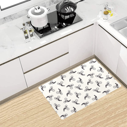 Mountain bike Pattern Print Design 01 Kitchen Mat