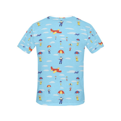 Skydiver Print Design LKS304 Women's  T-shirt