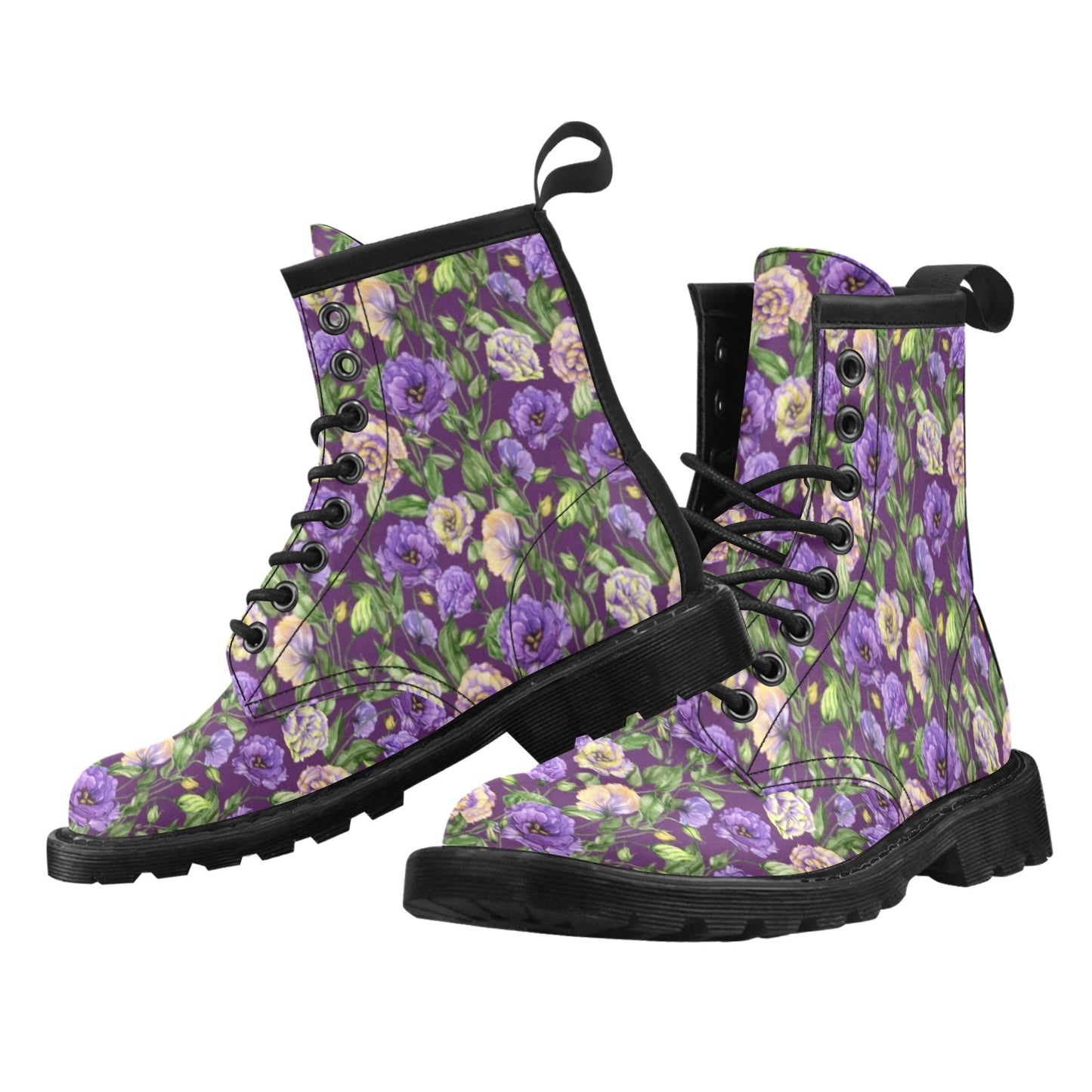 Lisianthus Pattern Print Design LT03 Women's Boots