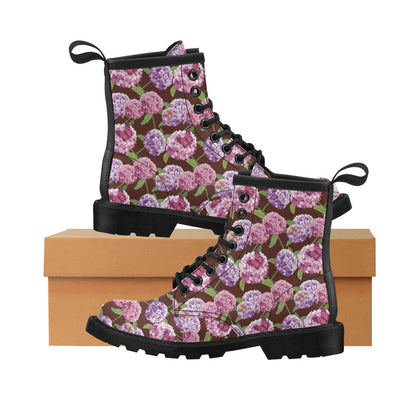 Hydrangea Pattern Print Design HD08 Women's Boots