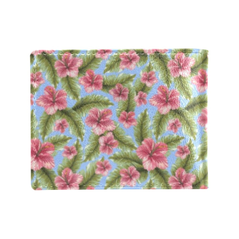 Tropical Flower Print Design LKS301 Men's ID Card Wallet