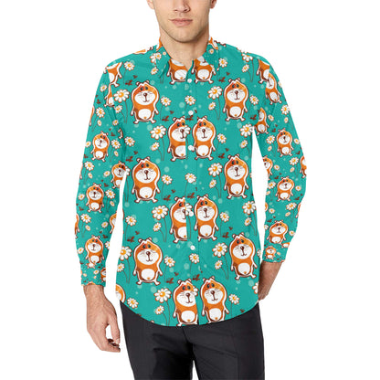 Hamster Pattern Print Design 01 Men's Long Sleeve Shirt
