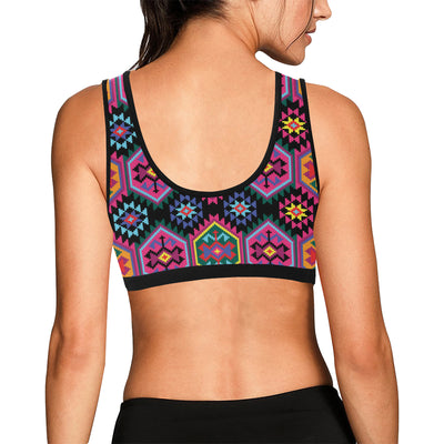 Mexican Pattern Print Design 02 Sports Bra