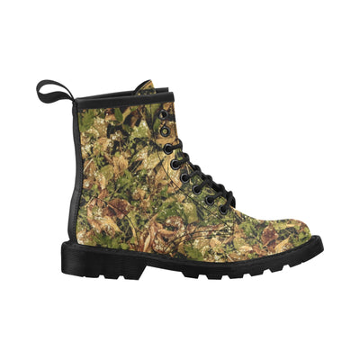 Camo Realistic Tree Forest Texture Print Women's Boots