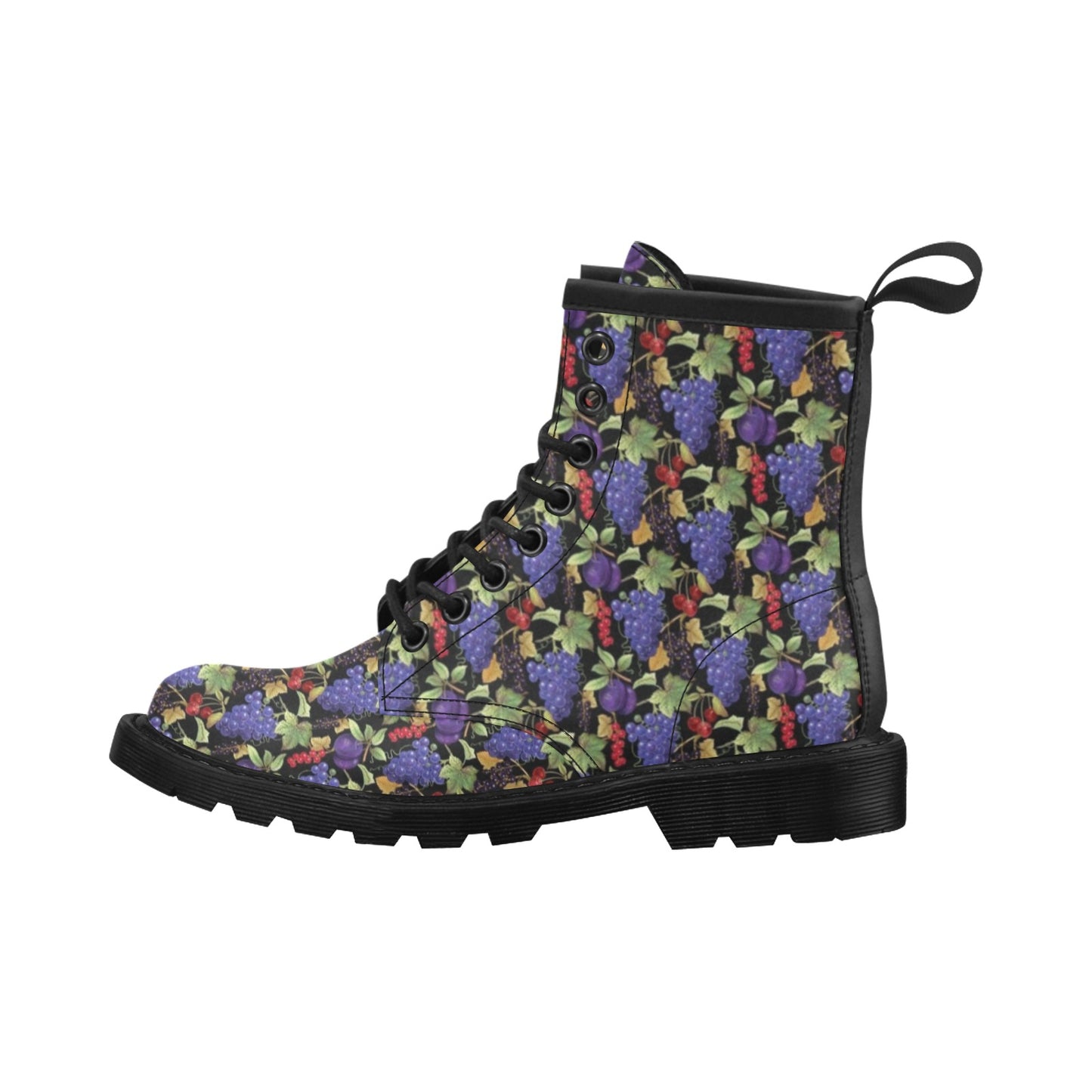 Grape Pattern Print Design GP05 Women's Boots