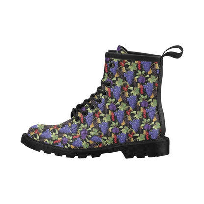 Grape Pattern Print Design GP05 Women's Boots
