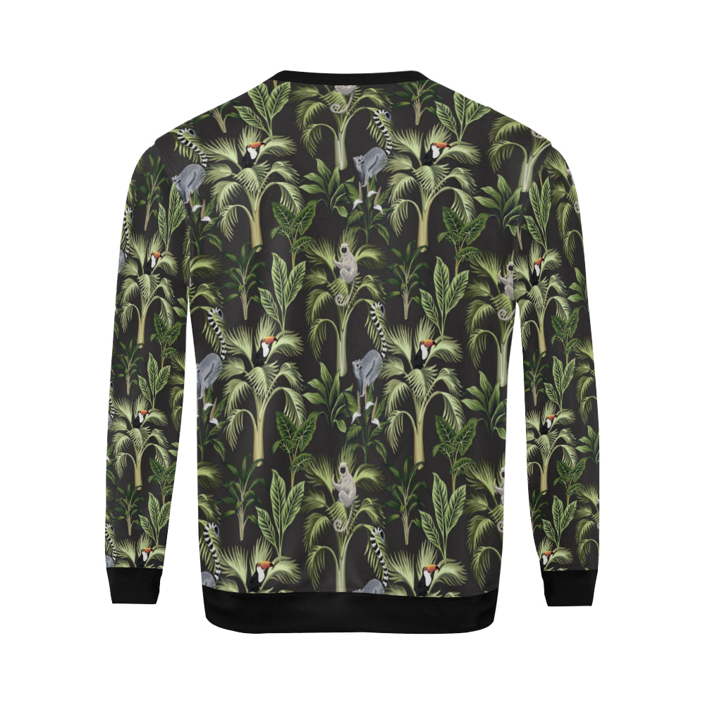 Rainforest Pattern Print Design RF05 Men Long Sleeve Sweatshirt
