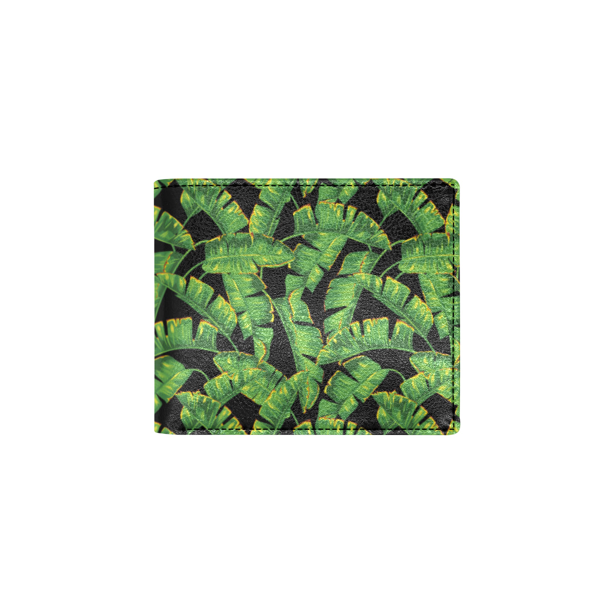 Banana Leaf Pattern Print Design 03 Men's ID Card Wallet