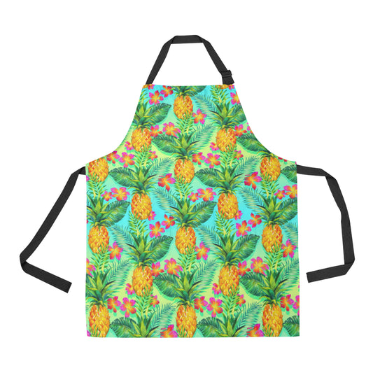 Pineapple Pattern Print Design PP010 Apron with Pocket