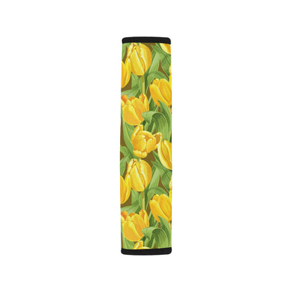 Tulip Yellow Pattern Print Design TP010 Car Seat Belt Cover