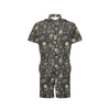 Rock and Roll Skull Pattern Print Design A03 Men's Romper