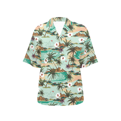 Pacific island Pattern Print Design A03 Women's Hawaiian Shirt