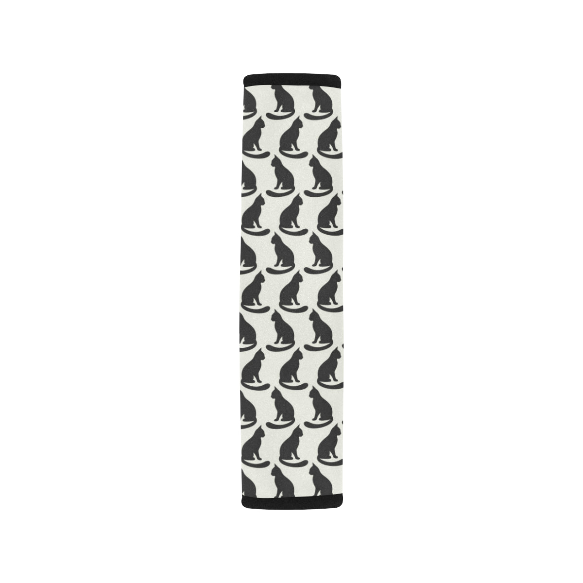 Black Cat Pattern Print Design 02 Car Seat Belt Cover