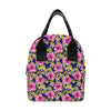 Pink Hibiscus Pattern Print Design HB027 Insulated Lunch Bag