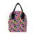 Pink Hibiscus Pattern Print Design HB027 Insulated Lunch Bag