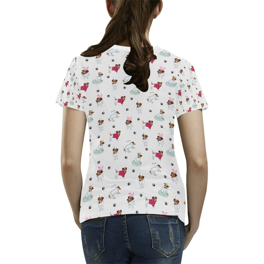 Russell Terriers Print Design LKS308 Women's  T-shirt