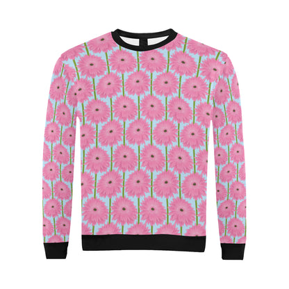 Gerberas Pattern Print Design GB01 Men Long Sleeve Sweatshirt