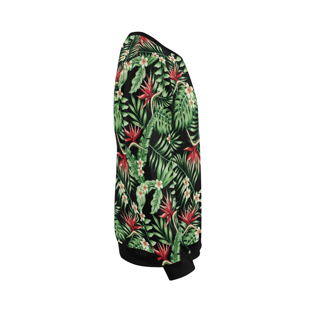 Bird Of Paradise Pattern Print Design BOP05 Men Long Sleeve Sweatshirt