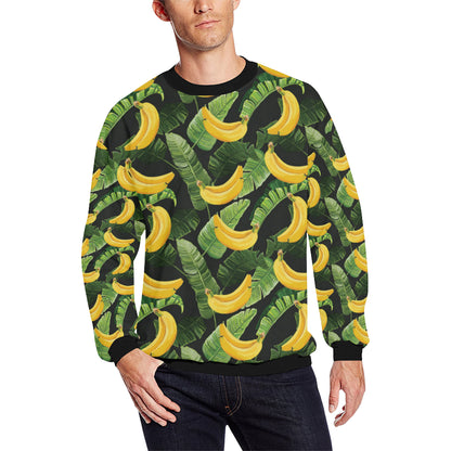 Banana Pattern Print Design BA01 Men Long Sleeve Sweatshirt