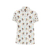 Chihuahua Pattern Print Design 06 Men's Short Sleeve Button Up Shirt