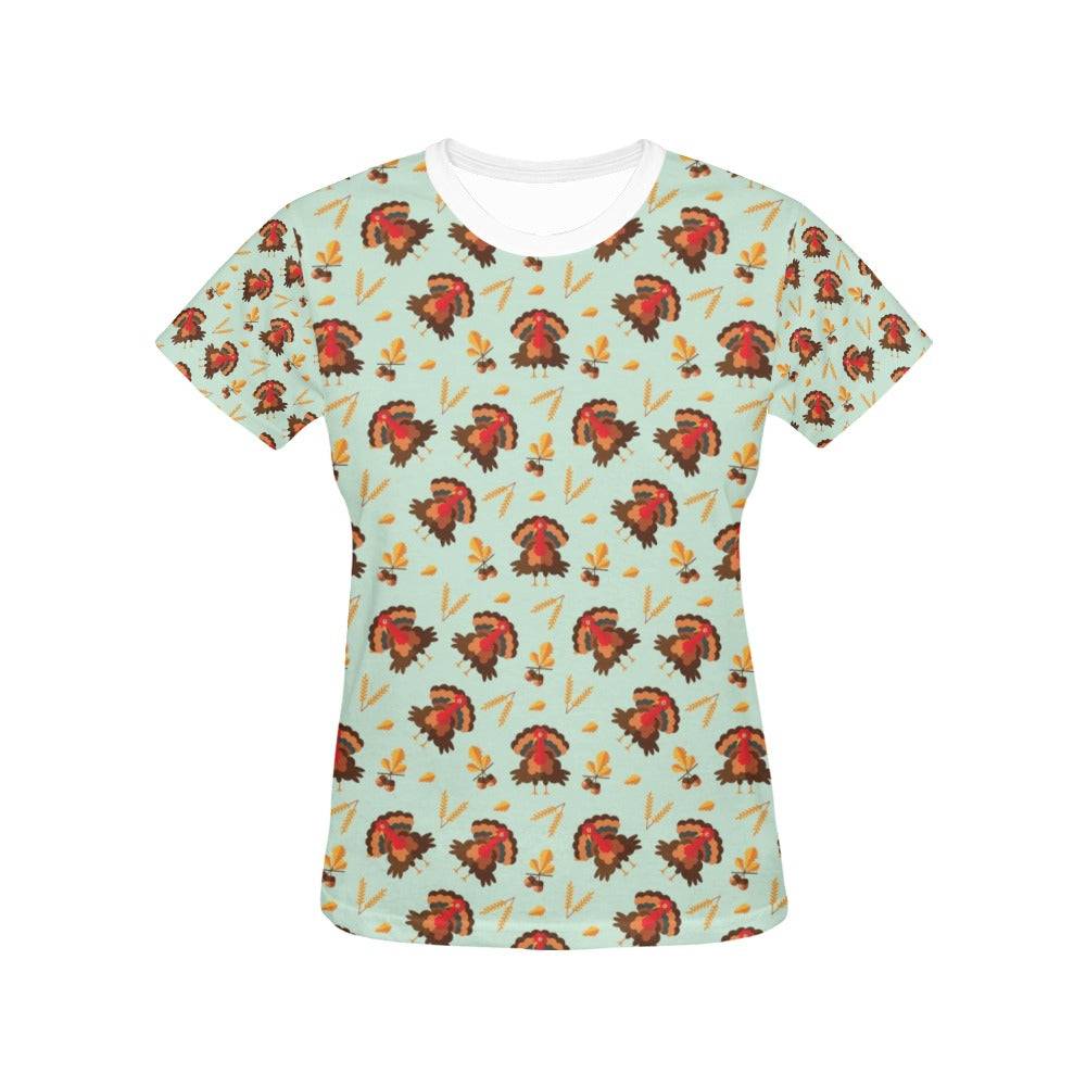 Thanksgiving Print Design LKS309 Women's  T-shirt