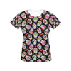 Sugar Skull Print Design LKS302 Women's  T-shirt